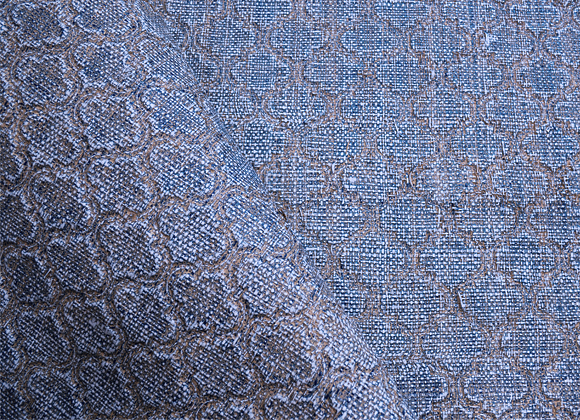 morrocan blue embossed raffia wallcoverings