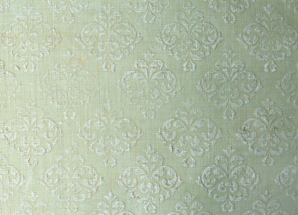 victoria green embossed raffia wallcovering